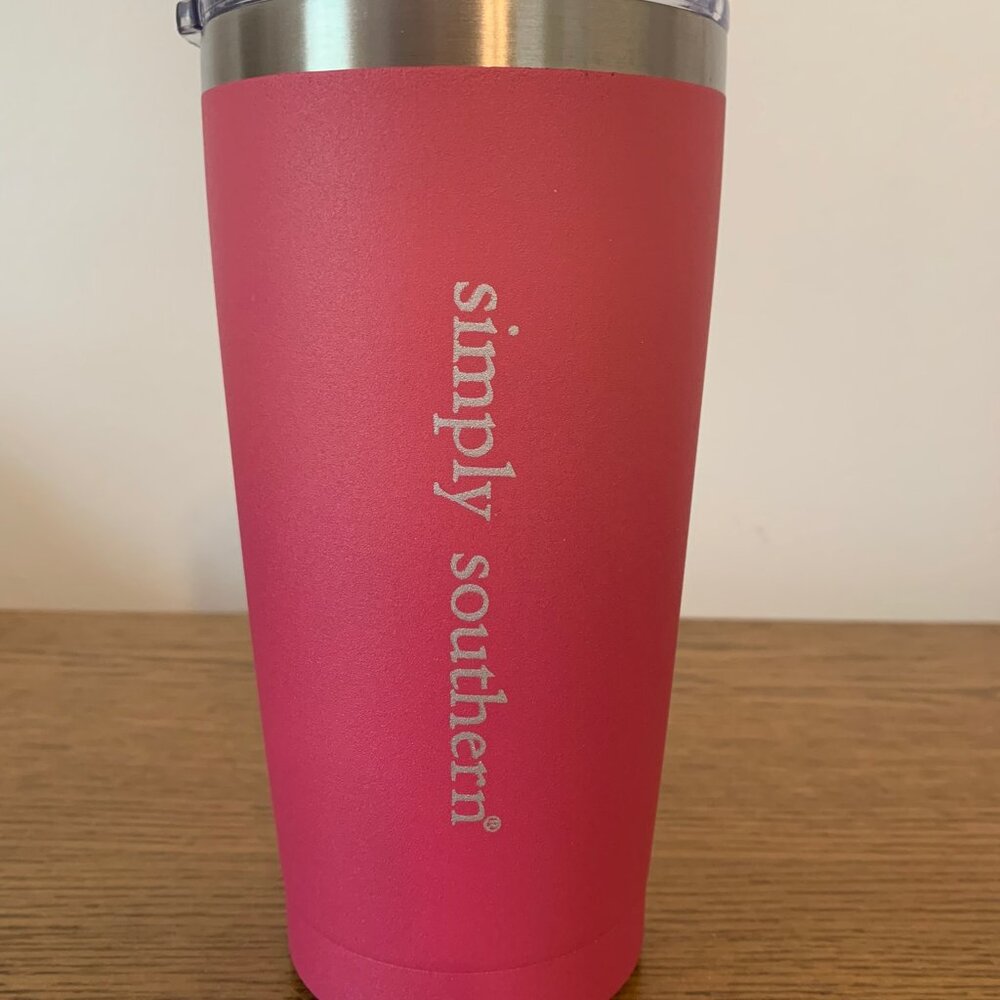 NWOT Pink 20-Ounce Simply Southern Tumbler